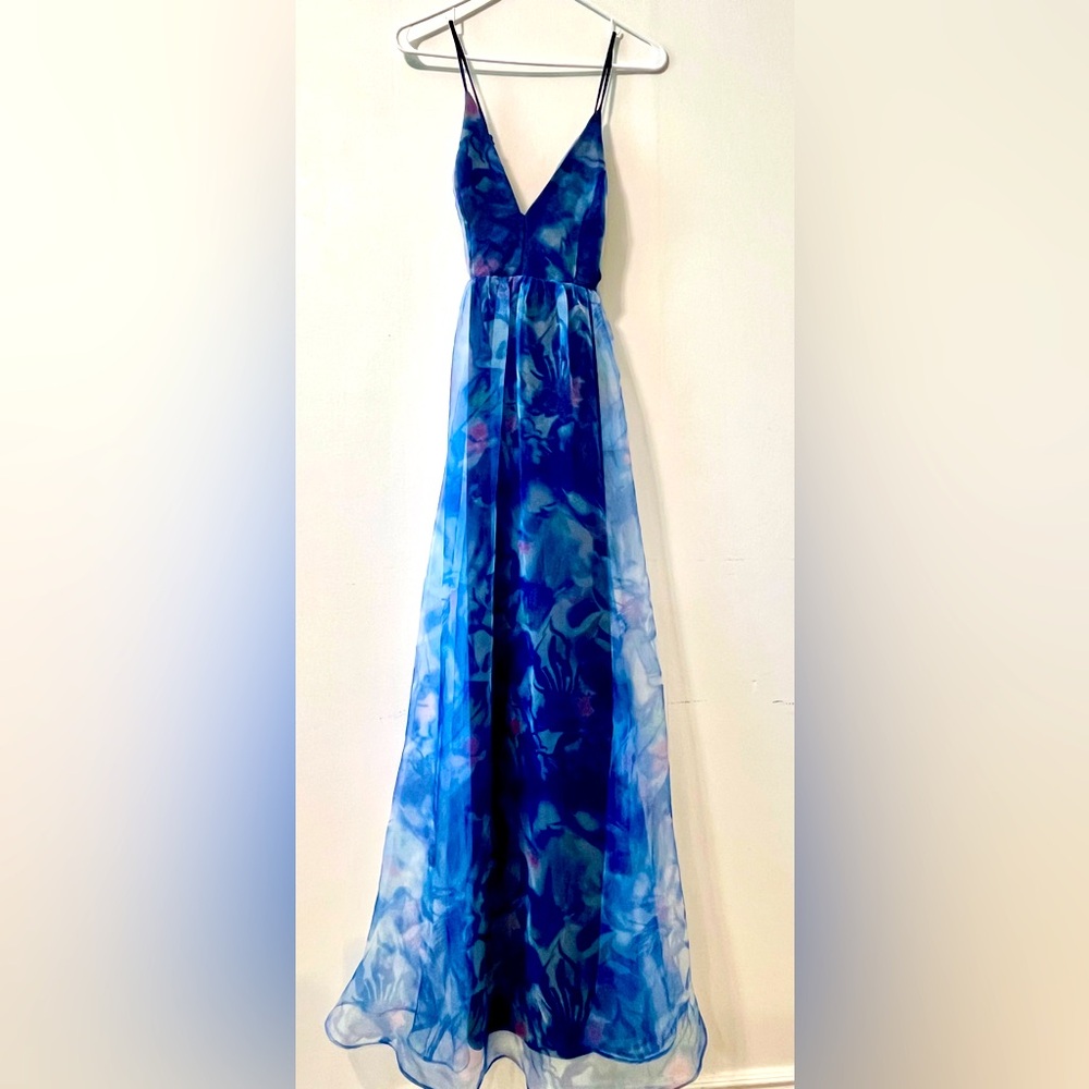 Lulu’s Floral Organza Maxi Dress